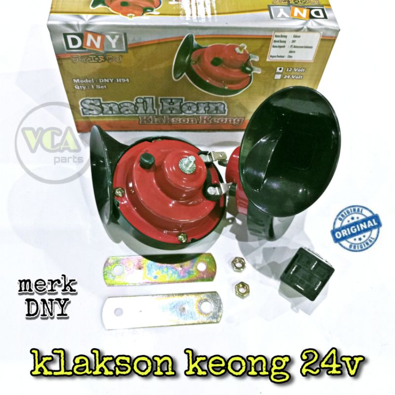 KLAKSON KEONG 24V UNTUK MOBIL &amp; MOTOR UNIVERSAL MERK DNY