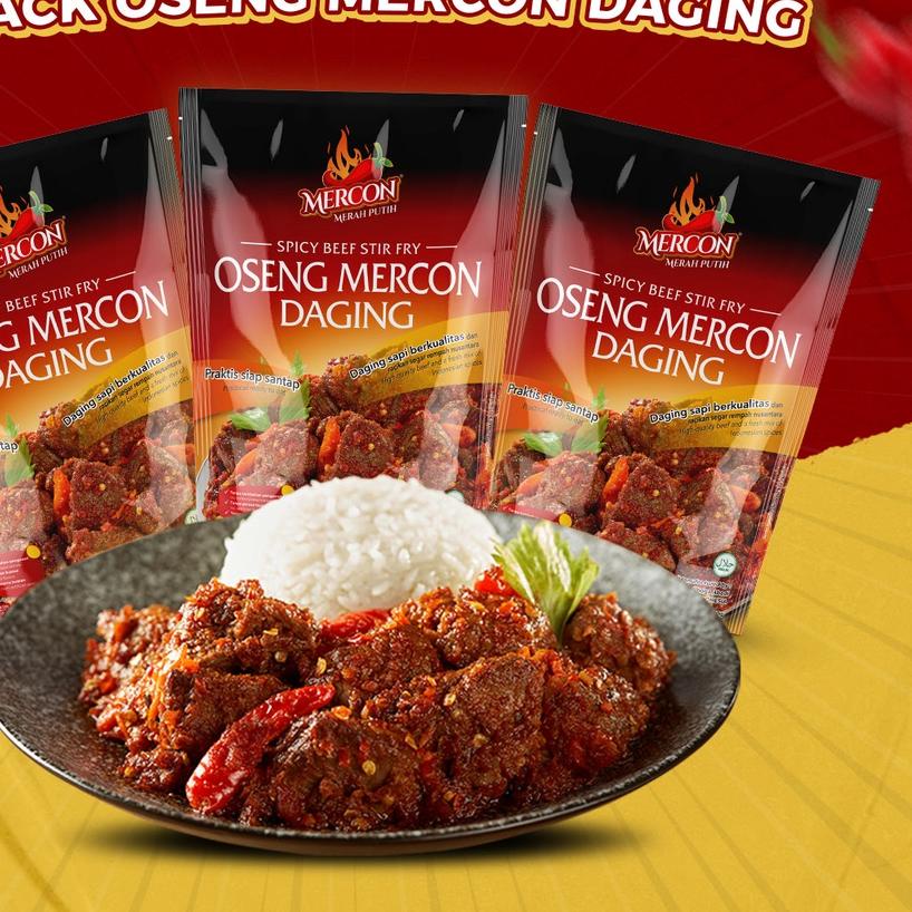 ❀ Mercon Merah Putih - Hemat Combo Bertiga || 3 x Oseng Mercon Daging ✪