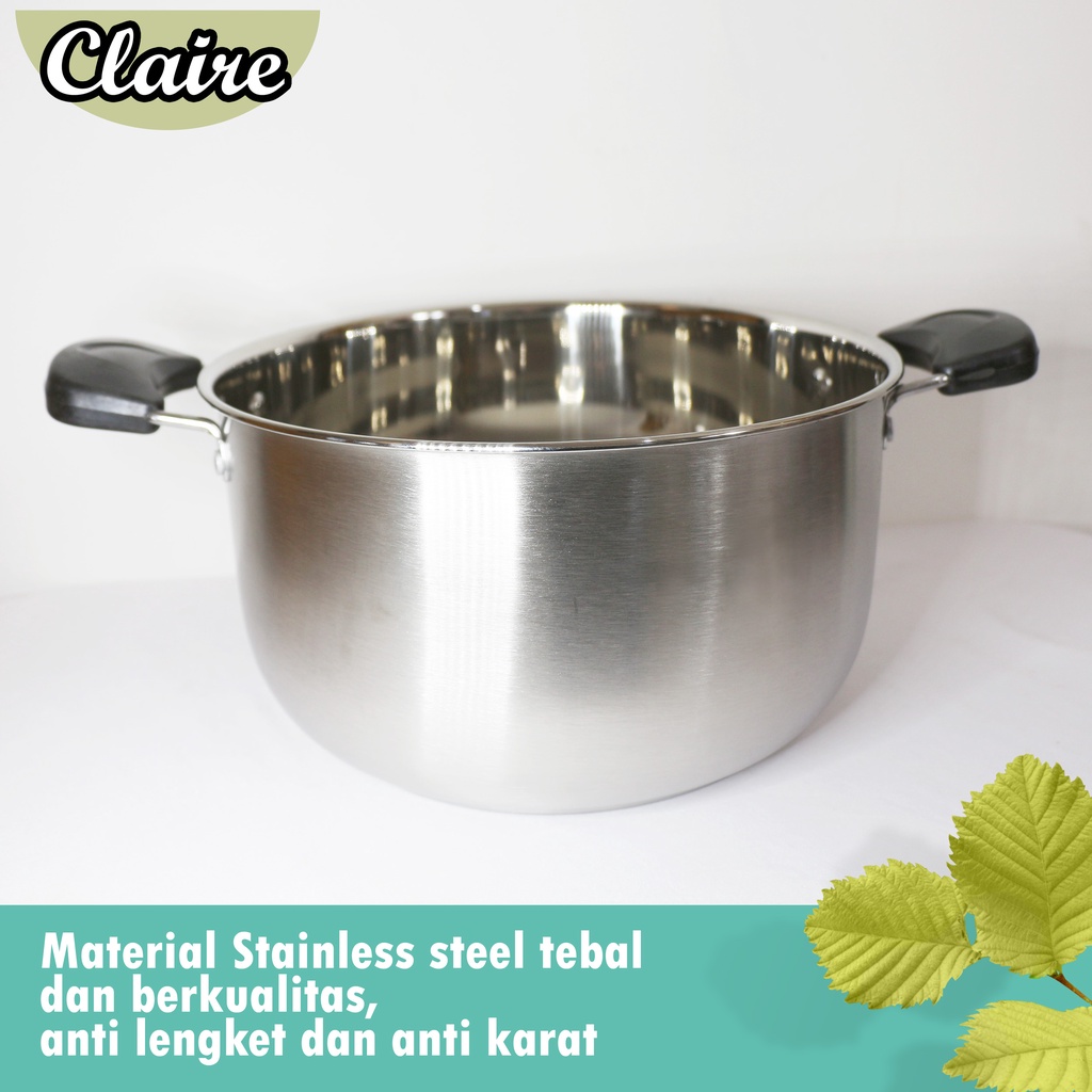 Panci Sup Stainless Panci Soup Pot Panci Sop set Tutup Kaca