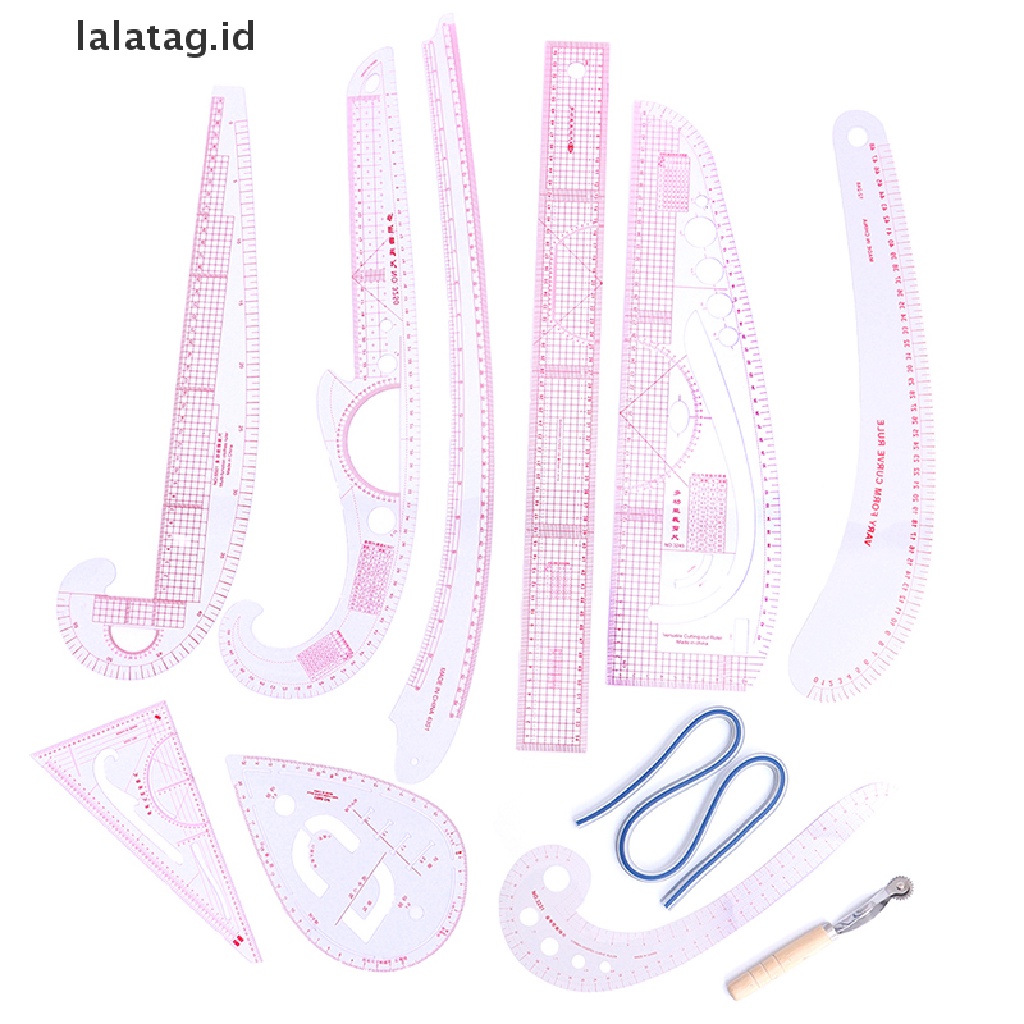 [lalatag] Curve Sewing Set Penggaris Jahit Cutg Ruler Sample Baju Metric Yard [ID]