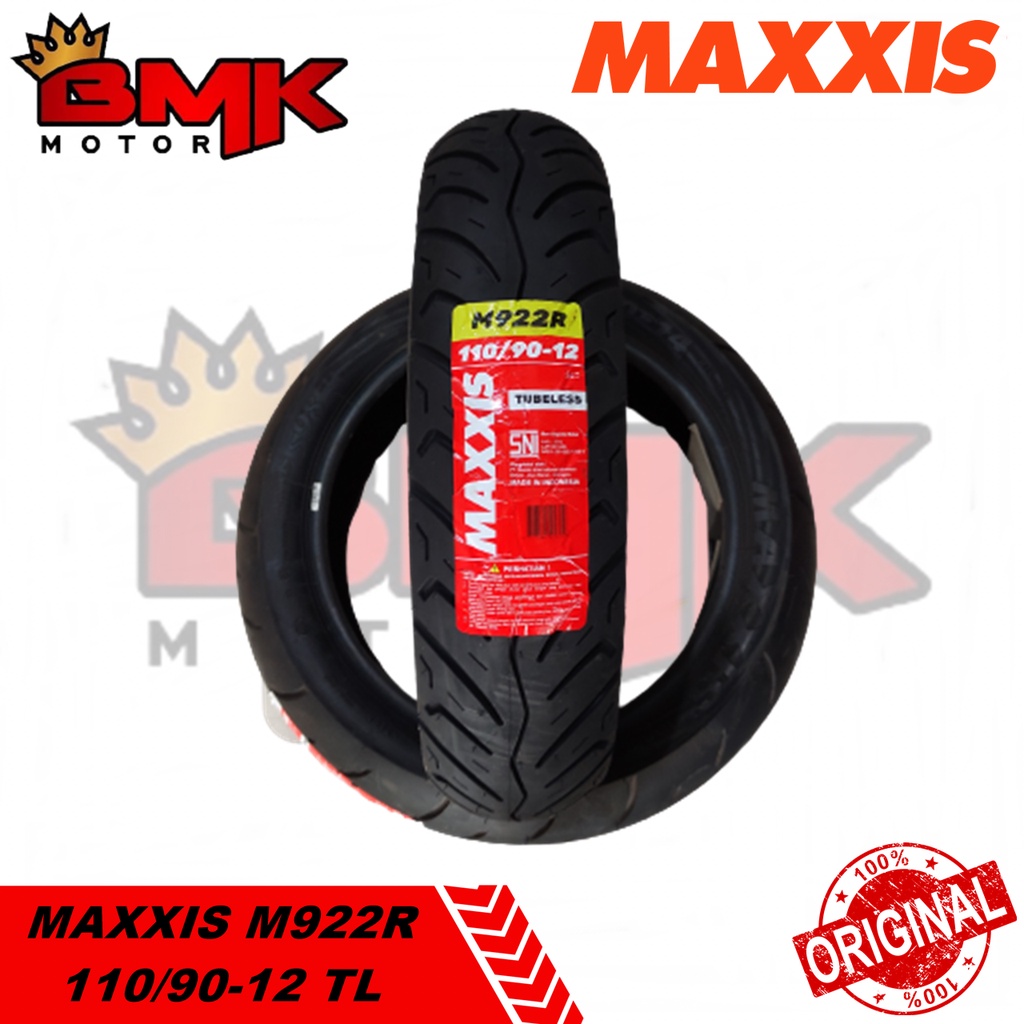 BAN MAXXIS M922R 110/90-12 TUBELESS - BAN BELAKANG SCOOPY