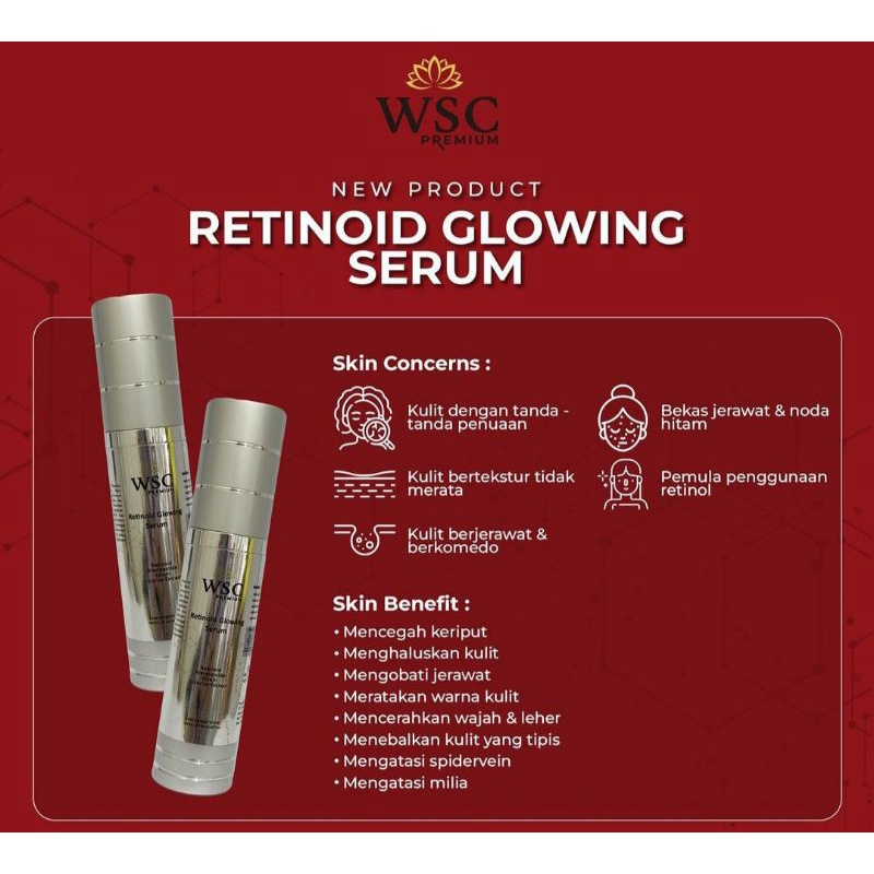 (SIAP KIRIM) SERUM RETINOID / ACNE GLOWING WSC ORGANIC PREMIUM