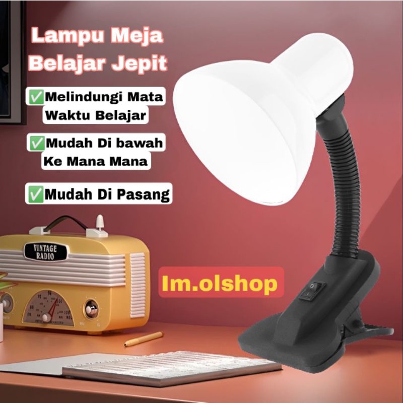 Lampu Meja Belajar LED Desk Lamp jepit dan duduk⭐IM.olshop⭐