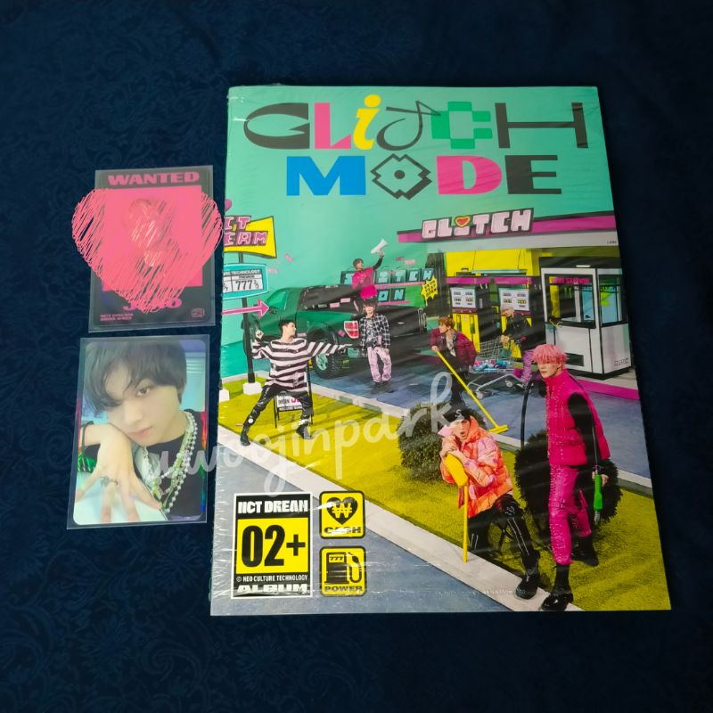Unsealed Album NCT Dream Glitch Mode Photocard Haechan ceker ayam Leticular card jeno