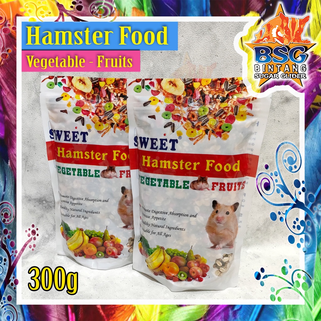 Ay00 Hamster Food Fruits And Vegetables - Seafood - Makanan - Pakan - Import 300g