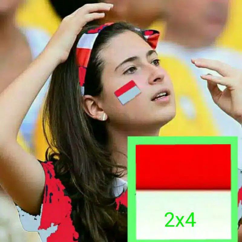 

( 1pack isi 20 pcs ) STIKER MERAH PUTIH