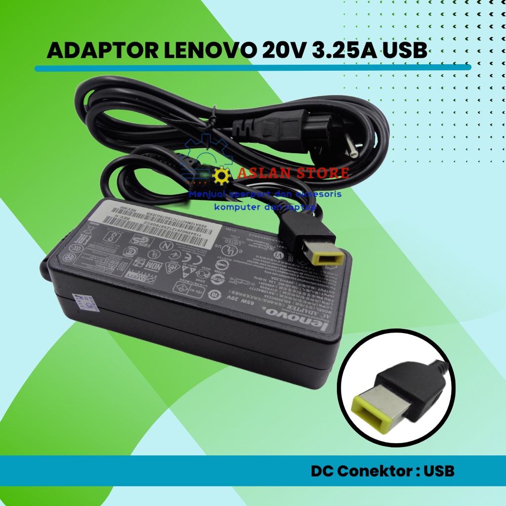 Adaptor AC 20V 3,25 A UNTUK Lenovo ThinkCentre M53 M73 M83 M93 M93p M700 M710 M720 M900 M910 M920 Chromebox Kecil 10H TIO Power