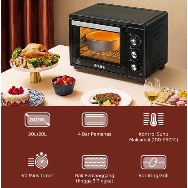 FLIFE BY GREE OVEN TOASTER 4 IN 1 OV-20HX01 / OV 20HX01 [20 LITER]