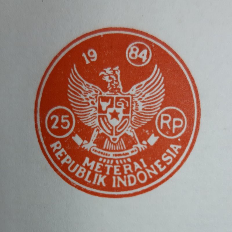 

Kertas Segel Asli Tahun 1984 Double