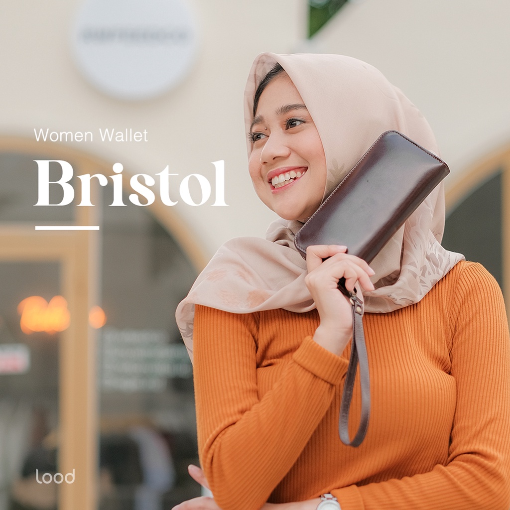 DOMPET PANJANG WANITA  KULIT ASLI ORIGINAL 100% BRISTOL - GRATIS UKIR NAMA