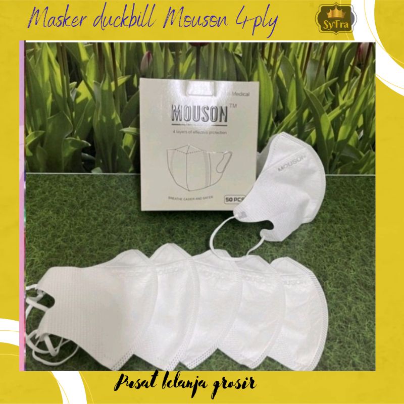 MASKER DUCKBILL MOUSON EMBOSS 4PLY 100%ORIGINAL