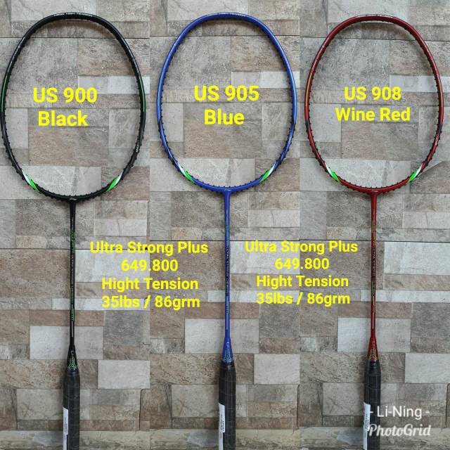 Raket Badminton Lining Ultra Strong US 900 905 908 + Plus 35lbs Original