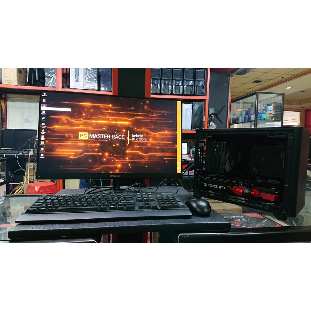 PC GAMING MINI ITX INTEL I5 11500 WITH RTX 3060TI FULLSET ASUS 144HZ