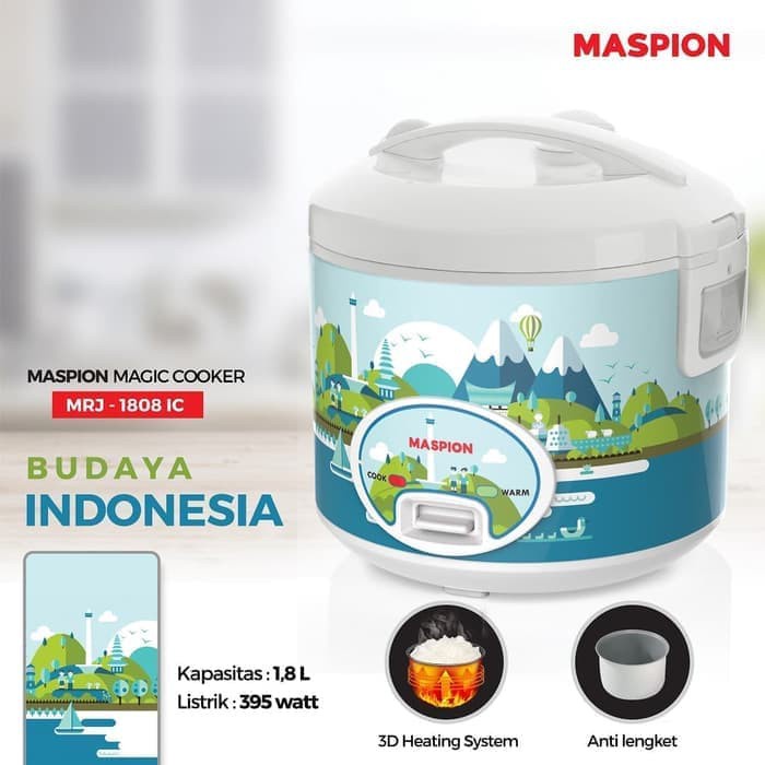 MAGIC COM RICE COOKER MASPION MRJ-1808DS 1808DS 1808 DS DEWI SRI 1.8 L  / MAGIC COOKER MRJ 1808IC (1.8 L) ORI