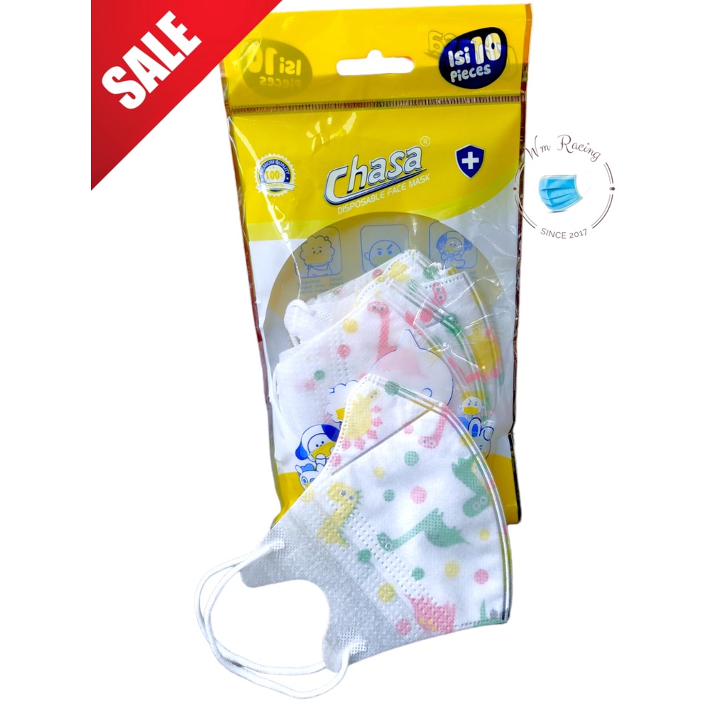 Masker Duckbill Anak 4ply Sachet isi 10pcs Best Quality Kemenkes