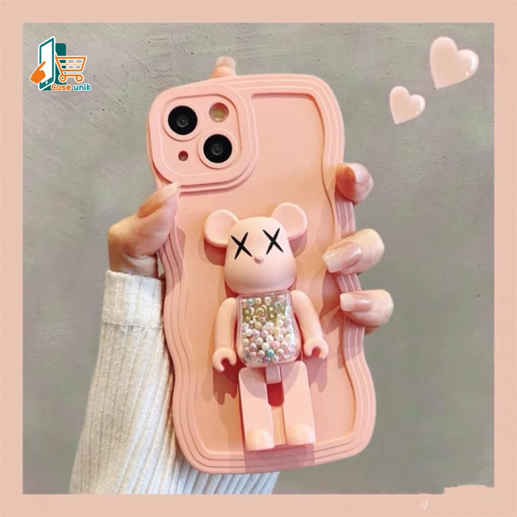 BK SOFTCASE SILIKON WAVE WAVY GELOMBANG WARNA STAND 3D KARAKTER FOR REALME C20 C21Y C25Y C30 NARZO 50I PRIME C31 C33 C35 NARZO 50A PRIME V23 5G CS5127