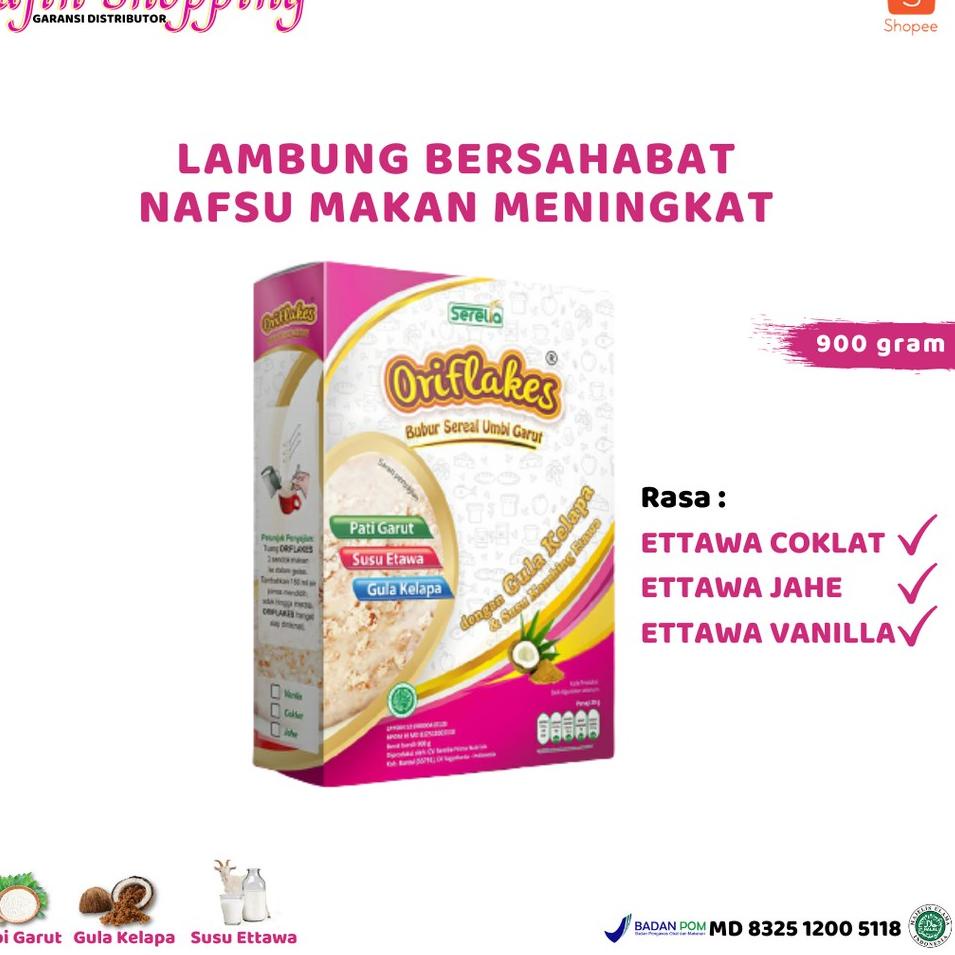 

code5b5Ap Oriflakes gastro 900 Gram Sereal Umbi Garut Asam Lambung susu oriflakes gaztro etawa