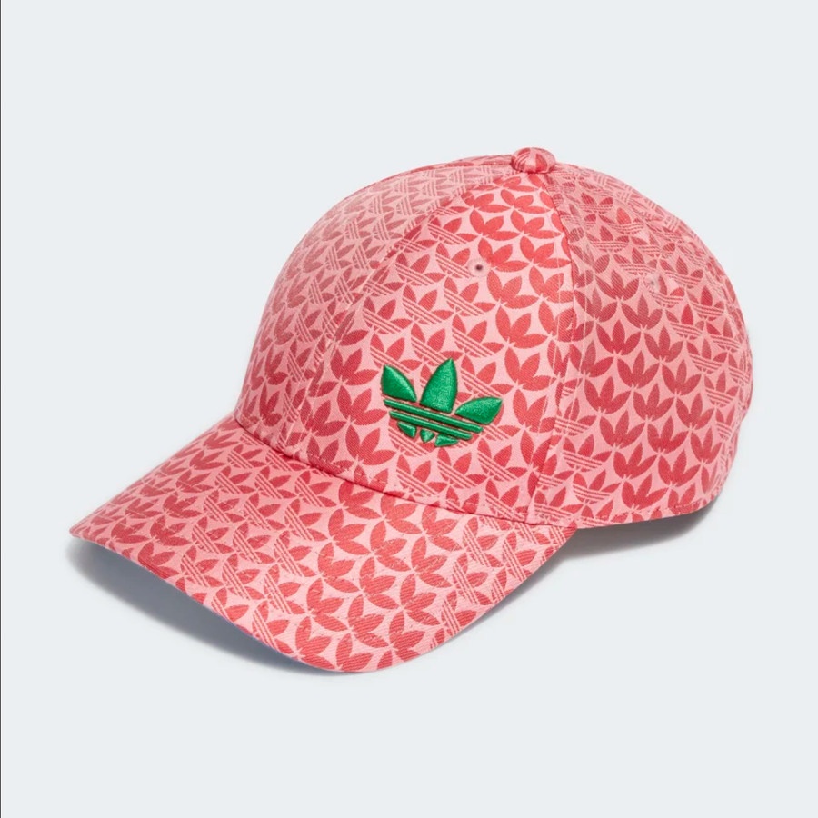 Adidas Adicolor 70s Cap Monogram Jacquard Hat HY8533 Pink Red Topi Original