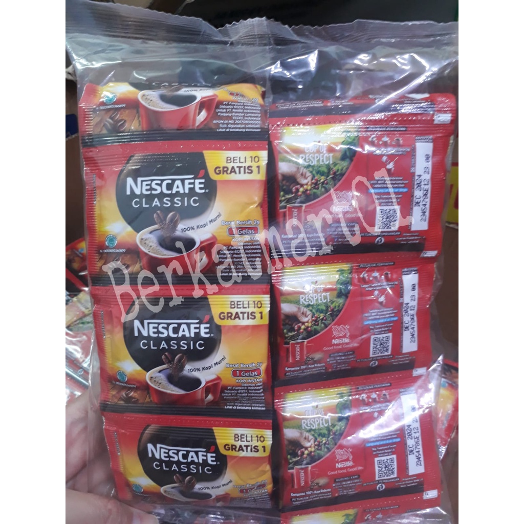 Jual Nescafe Classic Sachet Kopi Instan Murni Dalgona 1 pak isi 6
