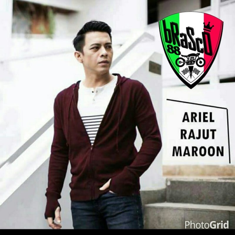 SWEATER RAJUT ARIEL NOAH GREENLIGHT MERAH MARUN - RAJUT GREENLIGHT - SWEATER RAJUT ARIEL - SWEATER G