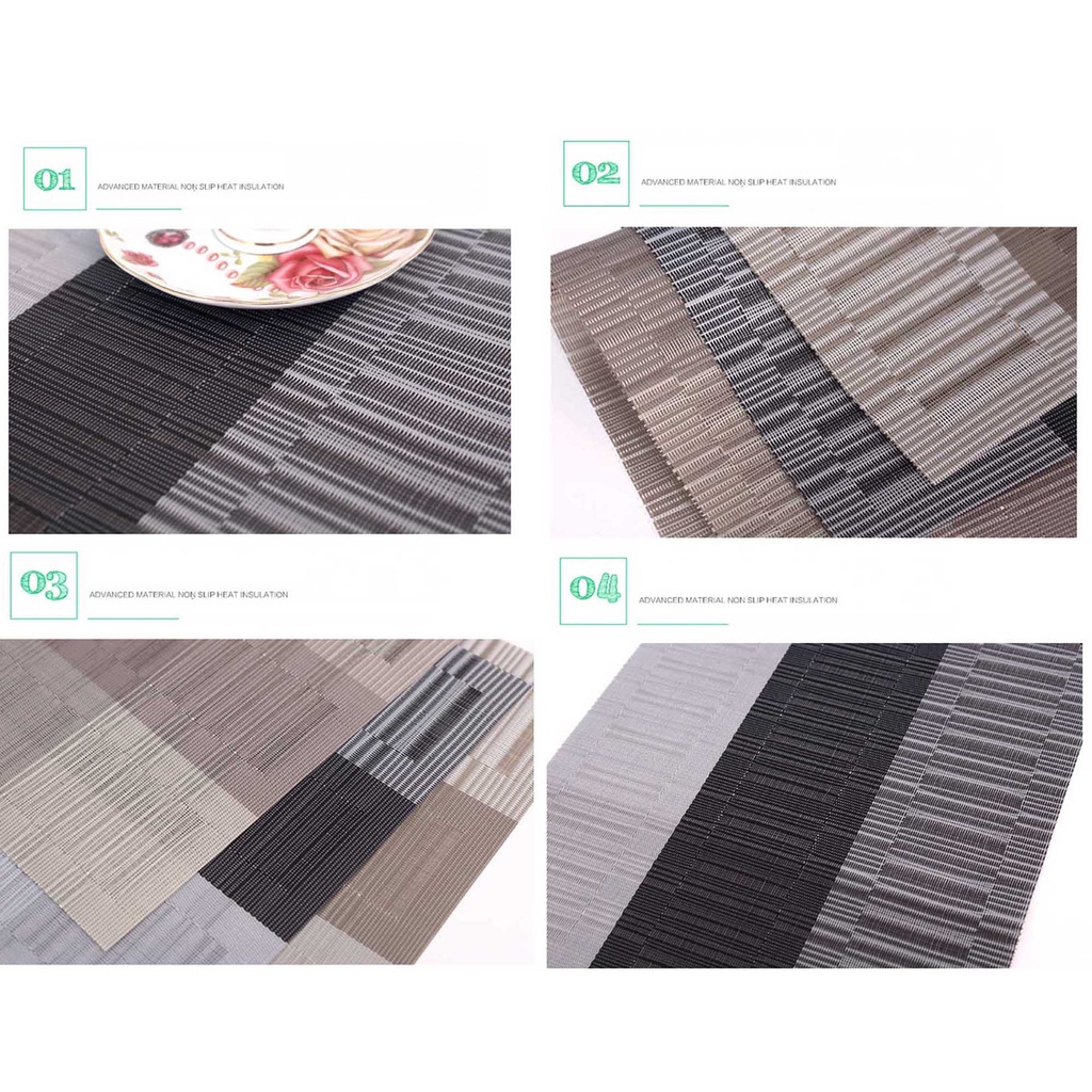 (SerbaSerbi )Tatakan Piring Motif Mnimalis / Alas Piring / Placemats Mewah Dan Elegant  45x30 Cm