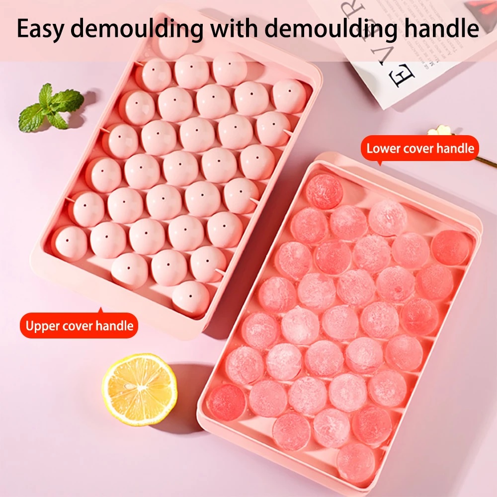 [GROSIR] CETAKAN CETAK ES BATU BULAT PUDING AGAR AGAR JELLY 33 LUBANG GRID SIZE M ICE CUBE MOLD MULTIFUNGSI SERBAGUNA