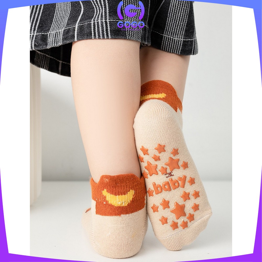 GOGO-P544 Kaos Kaki Anak Bayi Balita Animal Sock Anti Slip Unisex 0 3 tahun / Kaus Kaki Bayi Pendek Baby Socks Anak Laki Laki Perempuan Anti Licin