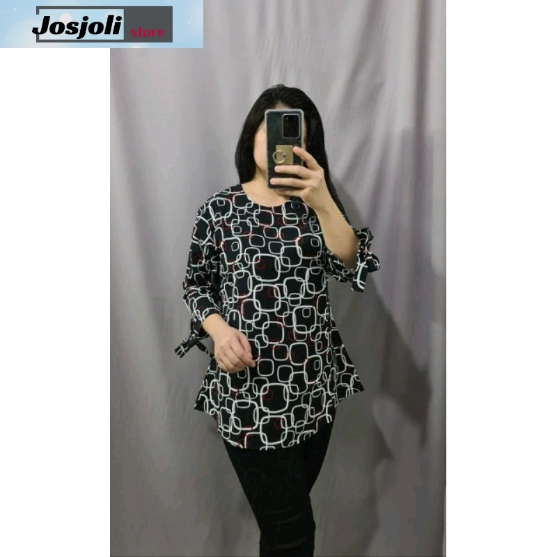 JOSJOLI_STORE/Sale Atasan Wanita/Baju Blouse Wanita/Baju Santai Kekinian/Realpict