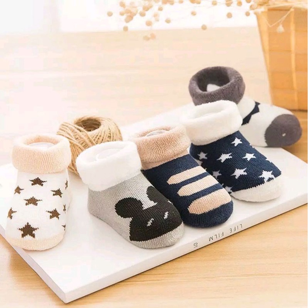 BRGUNIK Kaos Kaki Bayi Lucu Kaus Kaki Anak Prewalker Kaus Kaki Bulu KK033