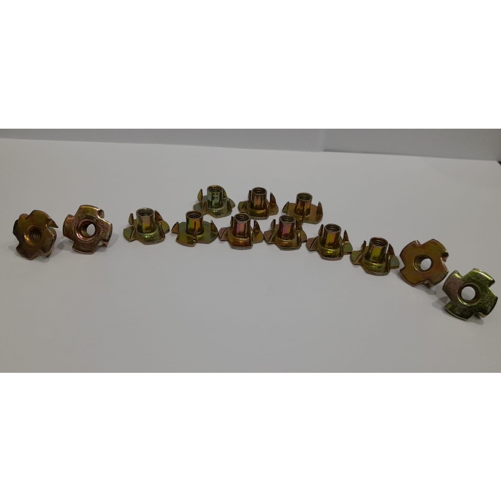 10 PCS Mur Tanam /Baut Cakar/Mur T Nut/Baut Tanam Kayu M5,M6,M8,M10 murah berkualitas