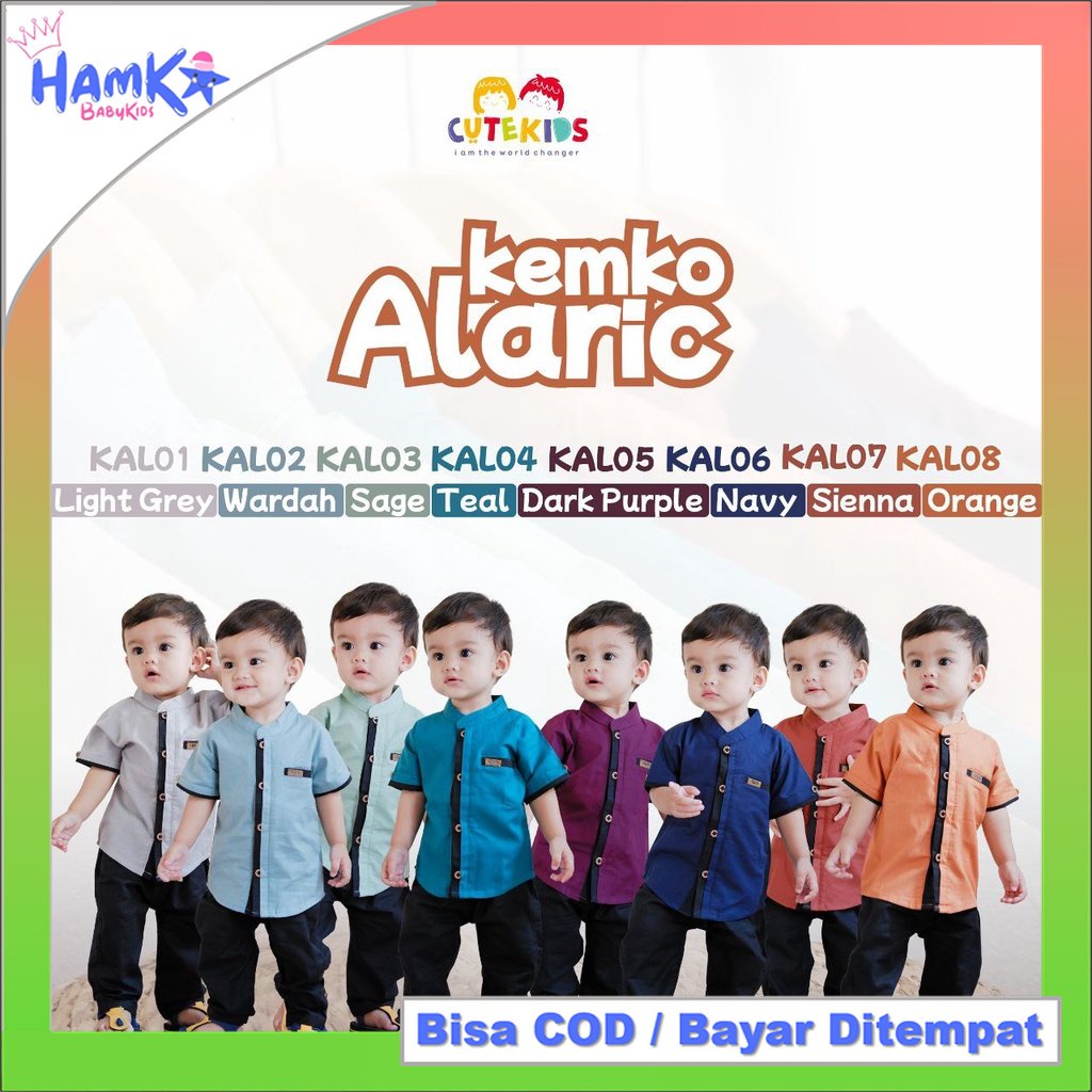 Setelan Kemko Kemeja Koko Anak Laki Laki 3 Bulan - 6 Tahun ALARIC Cutekids 1 2 Tahun 3 4 5 Tahun Kemeja Bayi Laki Laki
