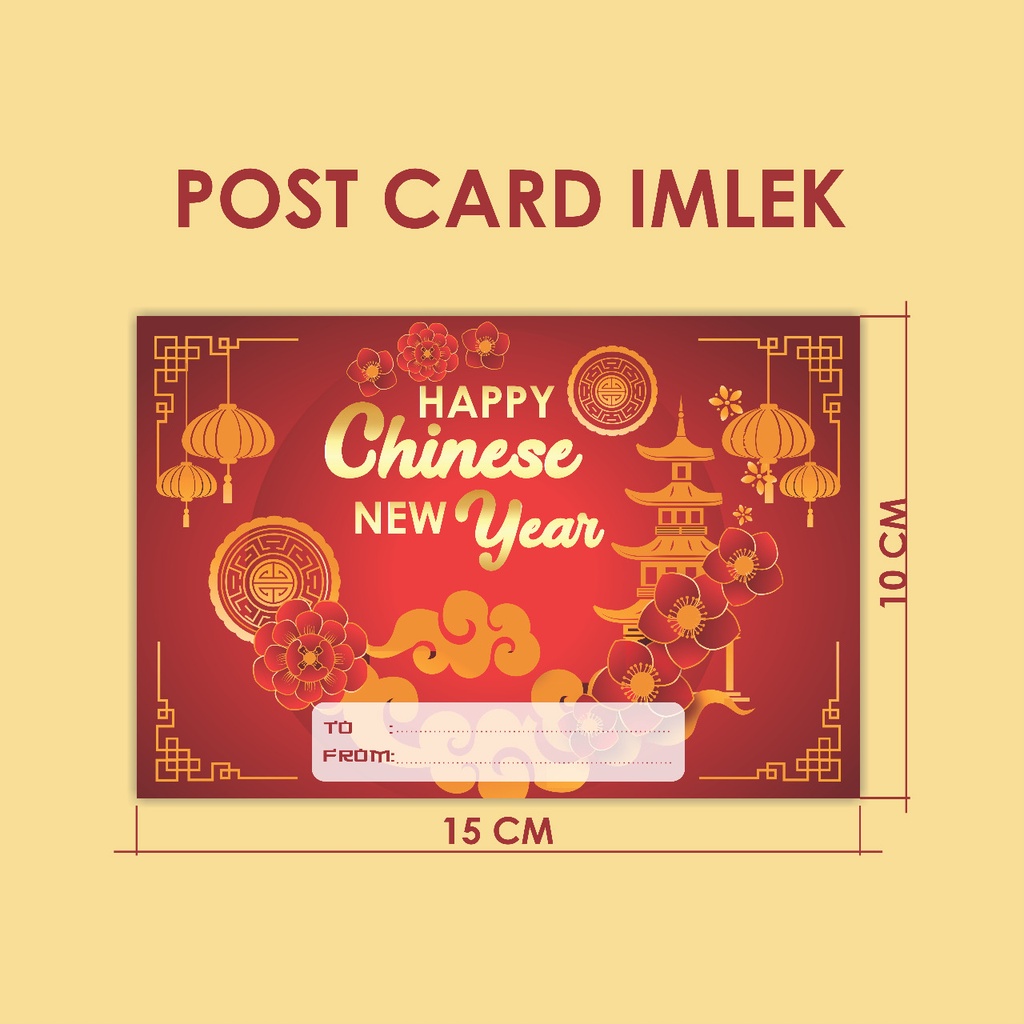 Jual Kartu Ucapan Imlek Post Card Imlek Post Card Chinese New Year Kartu Ucapan Chinese 8594