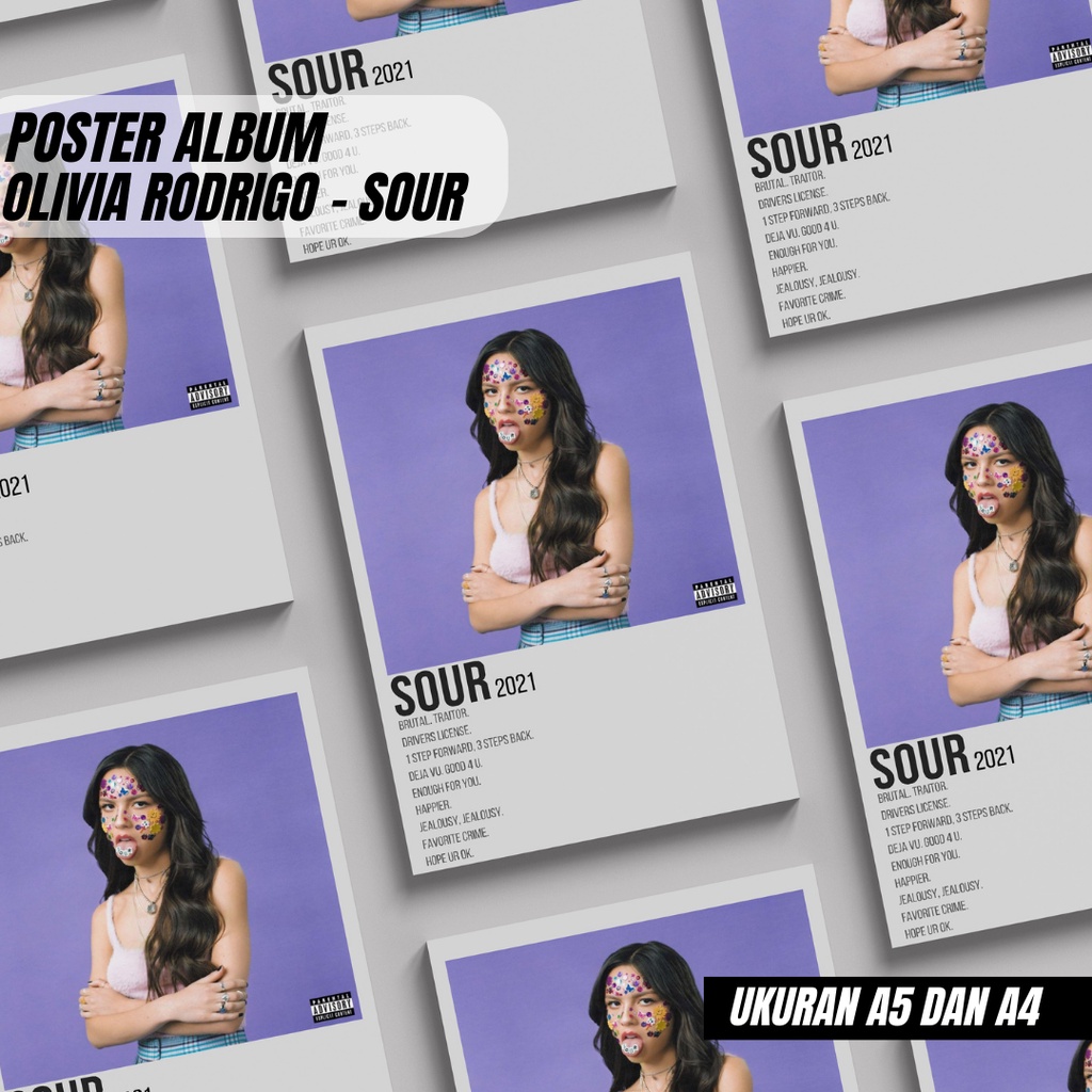 Poster Cover Album Sour - Olivia Rodrigo
