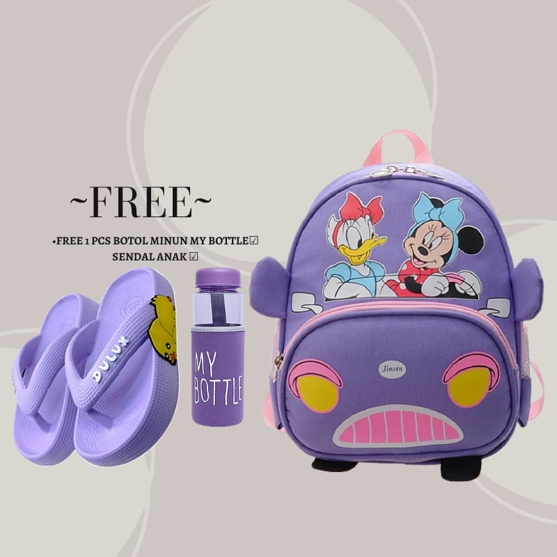 Tas Anak Disney Kartun Mickey Minnie Tas Sekolah Anak-anak Tk Ransel Siswa Sekolah Dasar Mickey Mouse Tas Cetak Anak-anak ( COD )