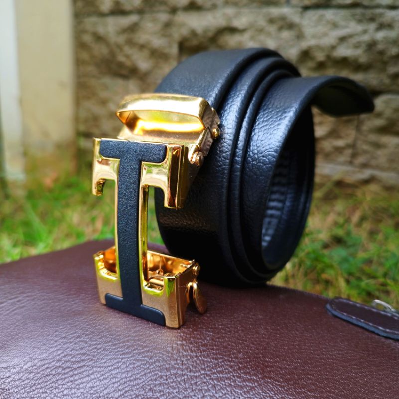 Ikat Pinggang Pria Rell Logo H | Sabuk Cowok Rell Kulit Sintetis