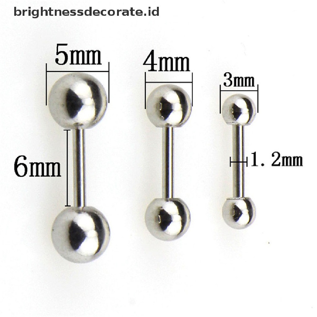 [Birth] Anting Stainless Steel Barbel Telinga Tulang Rawan Tragus Helix Stud Bar [ID]