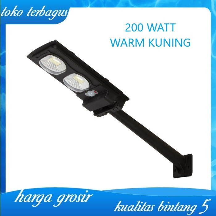 Lampu Jalan LED Solar Cell Warm White Kuning Warm Tenaga Surya Matahari 200 Watt Hemat Listrik