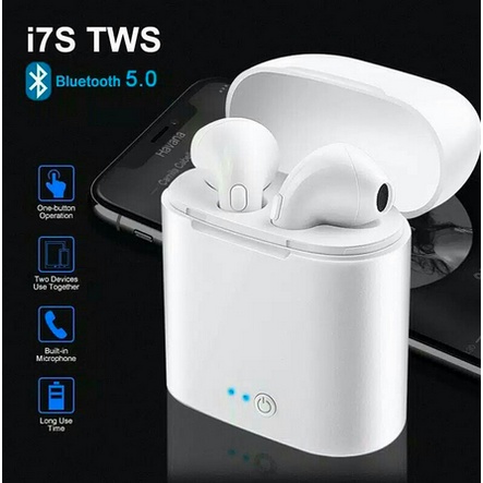 Headset Bluetooth i12 earphone bluetooth 5.0 Wireless android / ios Macaron pro4