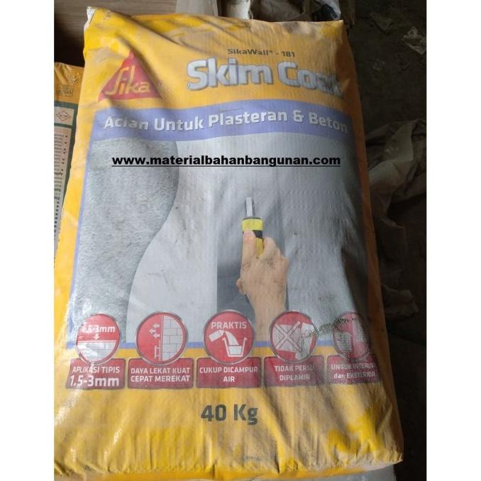Semen Skim Coat 1 Kg Acian Tanpa Plamir Perekat Bata Merah Beton Depok citrab44