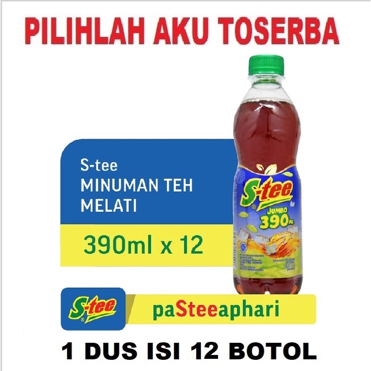 S-tee / Stee Botol PET 390 ml - ( HARGA 1 DUS ISI 12 )