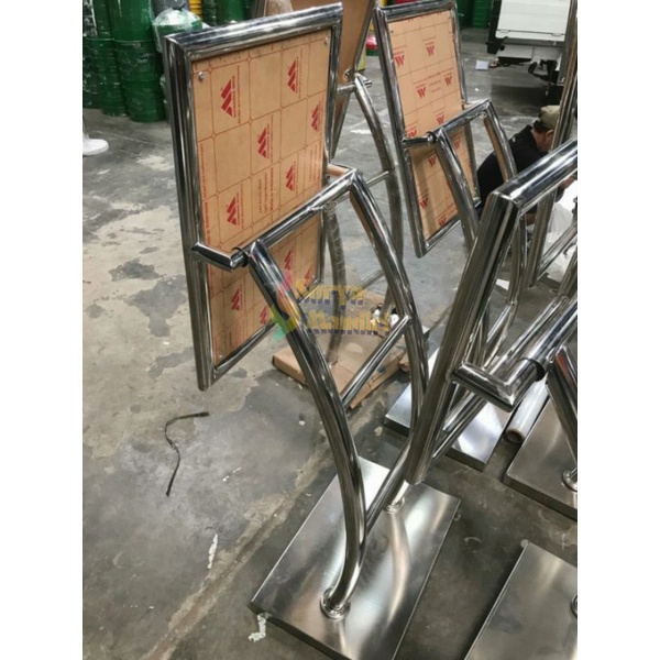 

standing sign display hunchback stainless steel