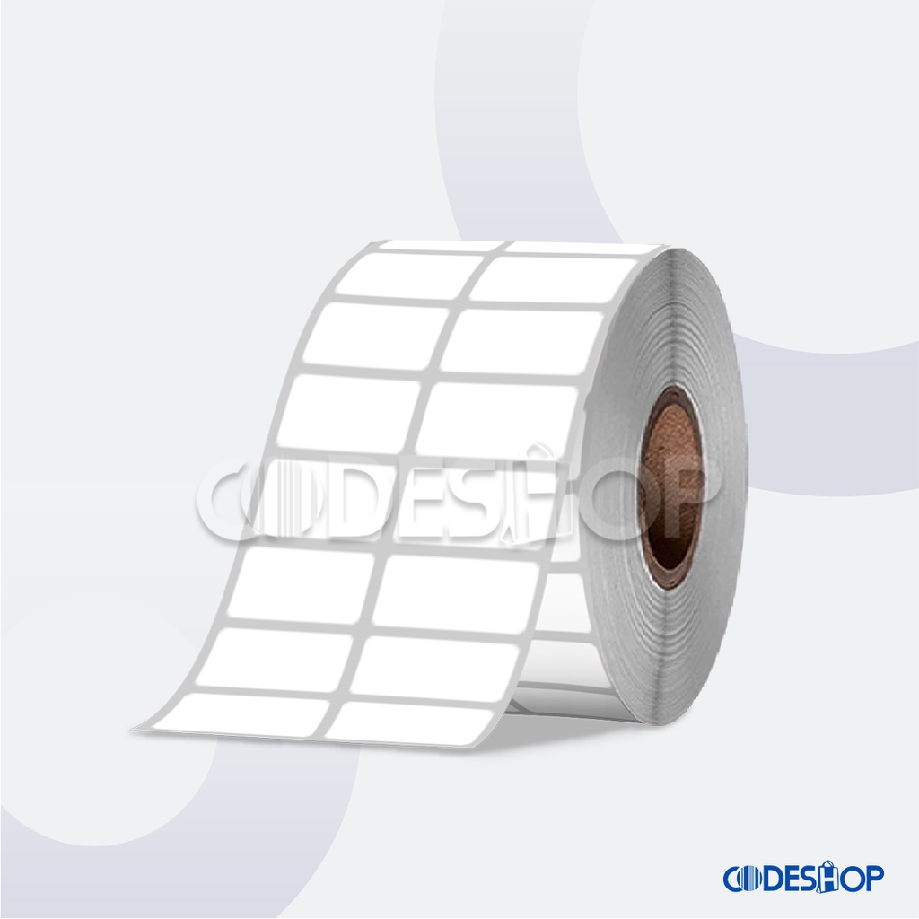 Label Thermal 33 x 15 mm 2 Line 2000 pcs/Roll 33x15 Stiker Label Barcode