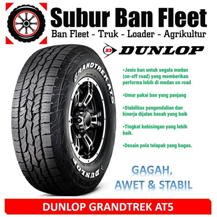 Dunlop AT5 Grandtrek 225/75 R16 Ban Semi Offroad Mobil Taruna Crv