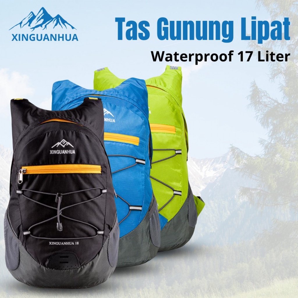 Tas Ransel Gunung Lipat Waterproof 17 Liter