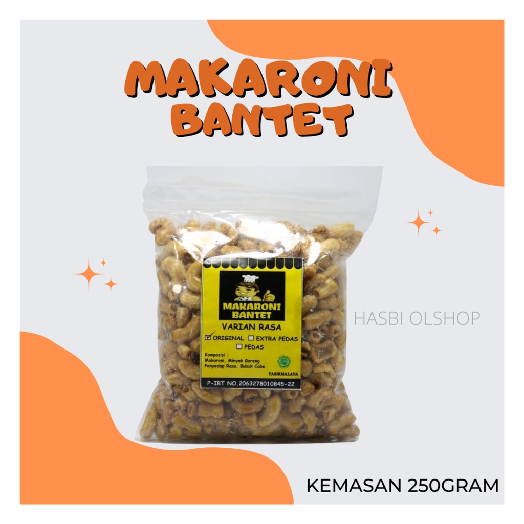 MAKARONI BANTET KEMASAN 1/4 KG CAP KOKI - BANTET VARIAN RASA ORIGINAL KHAS KOTA TASIKMALAYA