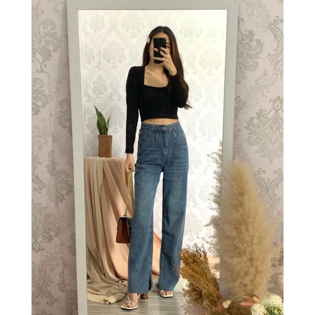 Celana Highweist Jeans (CHLOE CULLOTE)
