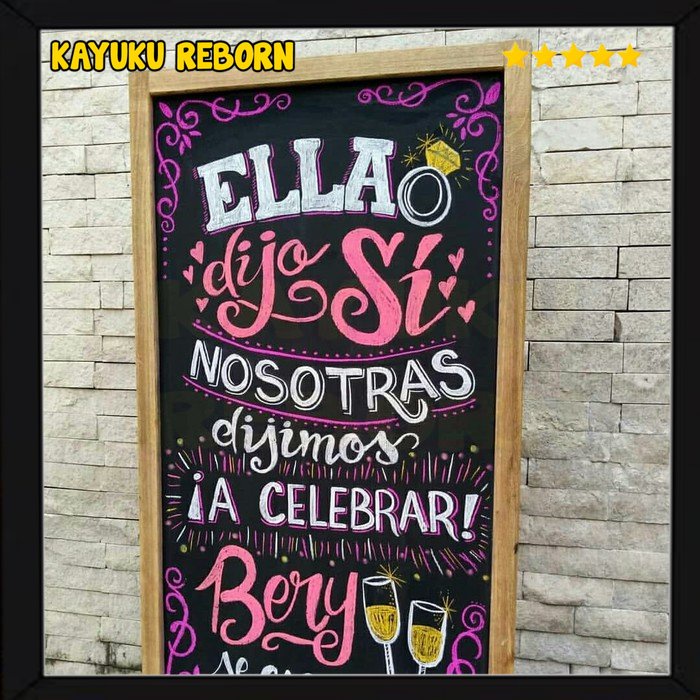 

papan tulis kapur standing sizee 90X60cm blackboard Jiis