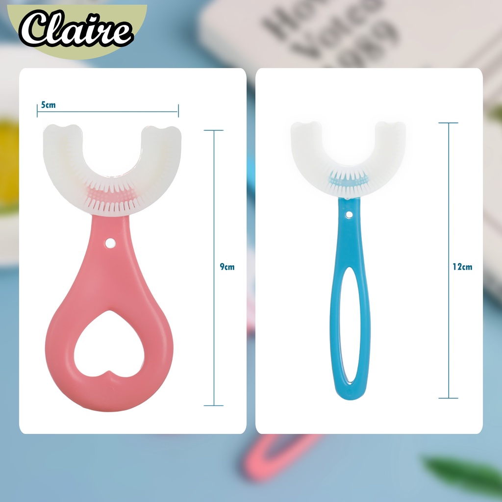 Sikat Gigi Anak / Sikat Gigi Balita U SHAPE / Bentuk U Bahan Silikon Tooth Brush Baby Silicon