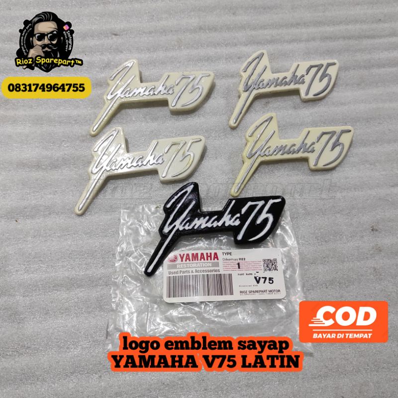 logo emblem sayap yamaha v75 v 75 latin