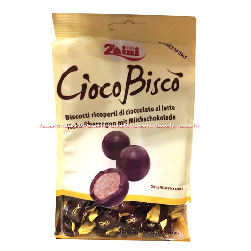 Zaini Cioco Bisco Biscotti Ricoperti 100gr Noughita Cokelat Praline Coklat Naget Chocolate Zainy